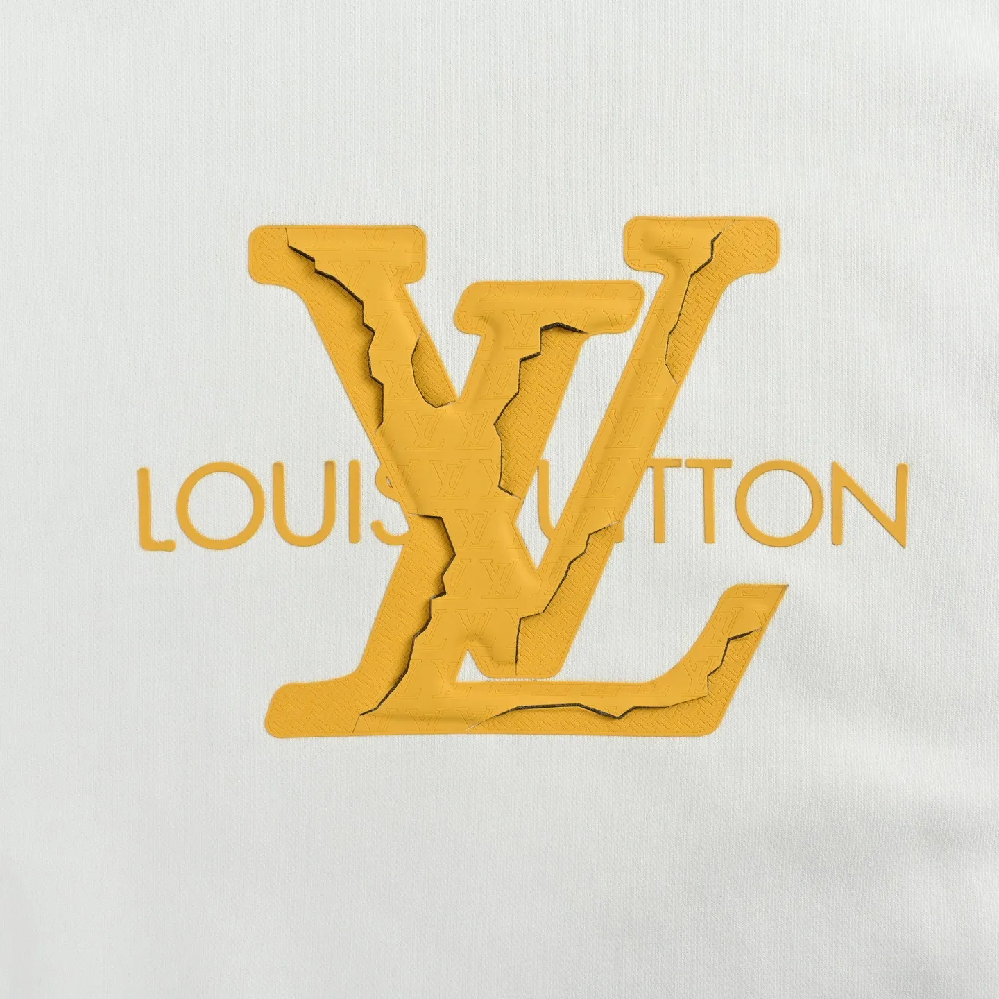 Louis Vuitton/Louis Vuitton 25Fw three-dimensional logo print crew neck sweatshirt
